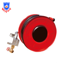 Fire hose reel fixed type 1.25"x20m pvc hose with brass gate valve and plastic nozzle